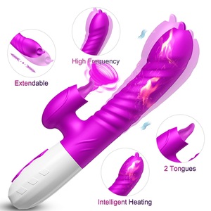 Juguetes Sexuales para Adultos, Dildo Vibrador de Doble Cabeza para Mujeres, Tapón Anal Telescópico de Silicona, Masajeador de Clítoris - Product Image 4