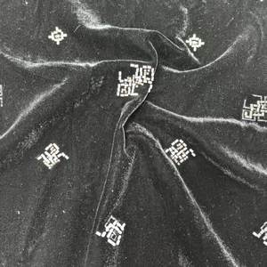 Good Price and Quality Silk Velvet <strong>Fabric</strong> Beads Embroidery Silk Velvet <strong>Fabric</strong> for Dress - Product Image 6