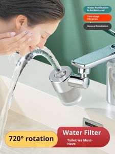 Prolongateur de Robinet de Cuisine Rotatif Universel avec <span class=keywords><strong>Filtre</strong></span> en Coton PP et Dispositif Moussant Universel Anti-éclaboussures - Product Image 4