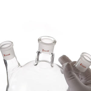Fiole de distillation hermétique à fond rond 5L 50L en verre borosilicaté, kit de verrerie de laboratoire pour la chimie, à trois collets pour ébullition - Product Image 5