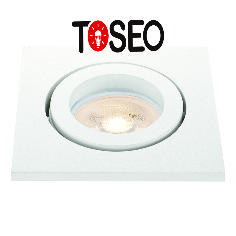 Adjustable Mr16 Aluminium Ceiling Downlight Square Recessed White