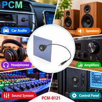 Câble d'extension audio stéréo 3,5 mm mâle-femelle avec montage sur panneau rond, faisceau de câbles jack AUX pour casque, pour haut-parleurs de voiture et PC