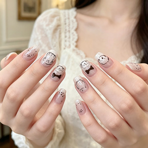 TSZS - Plantillas de Aerografía para <span class=keywords><strong>Uñas</strong></span> con Diseños de Dibujos Animados, Adhesivos Decorativos para Manicura con Diseños de Gatos, <span class=keywords><strong>Perros</strong></span>, Conejos y Flores - Product Image 4