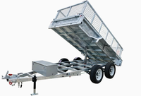 Remorque à benne basculante personnalisée pour le transport d'herbe, remorque de transport agricole avec cage de 600 mm