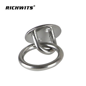 Stainless Steel Round Door Latch With <b>Ring</b> Boat Bolt Seat Eyelet <b>Plate</b> For Marine Hardware Repair And Replacement - Product Image 5
