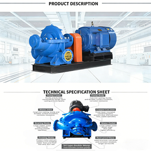 High Capacity Horizontal Split Case <b>Pump</b> Double Suction Centrifugal <b>Water</b> Double Suction <b>PUMP</b>, Double Suction <b>PUMP</b> Double Suctio - Product Image 3