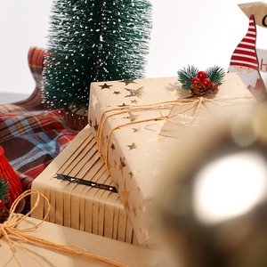 Wholesale 80g <b>Kraft</b> <b>Paper</b> 43*300cm <b>Christmas</b> Gift Luxury Custom Packaging <b>Wrapping</b> <b>Paper</b> Roll - Product Image 1