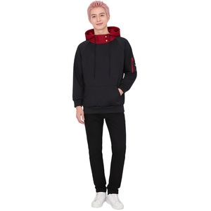Sudadera con Capucha Manyusha Jujutsu Kaisen Yuujin Itadori para Hombre, Negra y Roja, Transpirable, para Cosplay de Anime, Invierno 2022 - Product Image 2