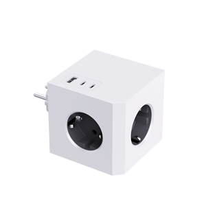 ปลั๊กพ่วงแบบลูกบาศก์ 3 ช่องเสียบ พร้อมพอร์ต USB ดีไซน์ทันสมัยสไตล์ฝรั่งเศส/เยอรมัน/เกาหลี 16A ได้รับการรับรอง KC GS - Product Image 1