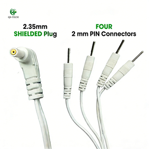 Câbles de remplacement TENS Premium, doubleurs de ports pour appareil TENS à 4 ports, connecteurs à broches de 2 mm - Product Image 6
