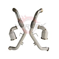 Tubería de Escape de Acero Inoxidable Vortex para Porsche Panamera 971 2.9T 4.0T 2017-2023 con Protección Térmica y Orificios para Sensores, Soldada con TIG
