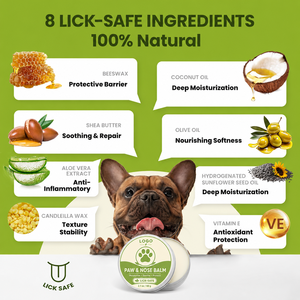 Lick-Safe Paw &amp; Nose Balm with Coconut Oil | All-Natural Moisturizer &amp; <strong>Soother</strong> for Dry Cracked Pads &amp; <strong>Snout</strong> | Protection Wax - Product Image 4