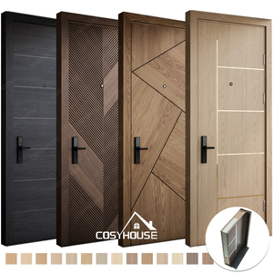 Porte intérieure en bois moderne, design à panneau plat lisse, pour chambre à coucher, salon, appartement, maison et projets de rénovation résidentielle - Product Image 1