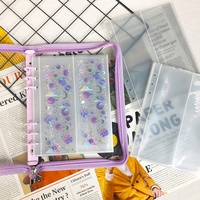Livolo — pochette transparente en PVC pour feuilles, chaussons A5, 6 trous, feuilles de poche, 4 grilles transparentes, manches de carte photo A5