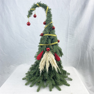 <strong>Christmas</strong> Decorations Santa Claus <strong>Mini</strong> Artificial <strong>Christmas</strong> Tree Pine Trees with Wooden Bases Holiday Ornaments - Product Image 4