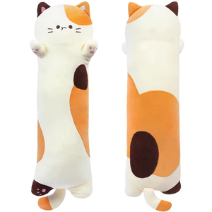 Uyku için PP pamuk dolum ile özel Kawaii kedi sarılma yastık yumuşak kumaş doldurulmuş oyuncak - Product Image 1