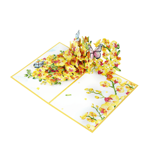 Premium 3D flores artesanía tarjetas de felicitación estilo papel letras para Baby Shower Día DE LA MADRE aniversario fiesta decoración uso - Product Image 6