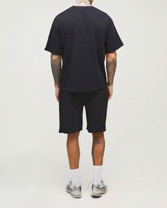 เสื้อยืดคอกลมผ้าฝ้ายพิมพ์ลายสไตล์ลำลองสำหรับฤดูร้อน สีดำ ระบายอากาศได้ดี เนื้อผ้าหนา ทรงหลวม  สำหรับผู้ชายรูปร่างสูง  แบบไร้ตะเข็บ - Product Image 2