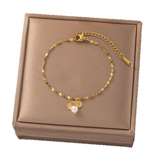 Fashionable Simple Ocean Style <b>Shell</b> Pearl <b>Bracelet</b> 18k Stainless Steel <b>Bracelet</b> Women Fashion Jewelry TGSL3035 - Product Image 1