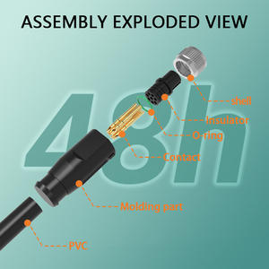 M8 <span class=keywords><strong>IP67</strong></span> водонепроницаемый разъем 6 Pin женский код разъемы промышленный датчик неэкранированный устойчивый к коррозии - Product Image 3