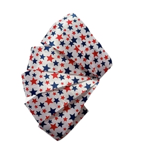 Cinta de Baile con Estrellas Rojas y Azules al por Mayor, Cinta de Gimnasia de Satén Blanco con Mango Rojo para el 4 de Julio y Actuaciones Escénicas - Product Image 4