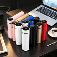 Bouteille d'eau intelligente avec logo personnalisé, thermos avec affichage de la température LED, thermos en acier inoxydable pour le camping, bouteilles d'eau