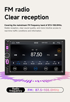 Autoradio Android BQCC 7 pouces double DIN, écran tactile Carplay, lecteur MP5, aide au recul, RGB, USB Type-C, entrée auxiliaire, amplificateur