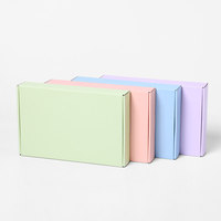 Boîte d'expédition pliable auto-érectible en carton ondulé de 2 mm, écologique, recyclable, réutilisable, impression personnalisée, couleur pastel, emballage cadeau pour