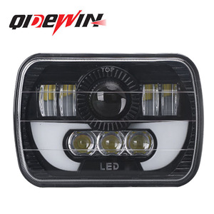 Faros LED Cuadrados Estilo Cuerno de Toro Qidewin de 7 Pulgadas, 30000 Lm, 12-24V, Modificación para Vehículos Todoterreno - Product Image 1