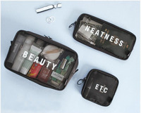 Trousse de maquillage transparente, petite sacoche de voyage de détail ou mallette à maquillage pour femmes, pochette de rangement et trousse de toilette beauté