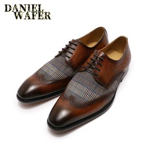 Chaussures habillées jaunes en cuir véritable pour hommes, style Oxford, à Hong Kong - Product Image 3