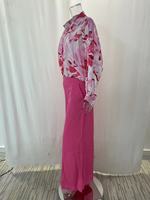 RUIQUWIN OEM Chemise à manches courtes pour femme, col en V, imprimé floral, respirante, séchage rapide, ensemble élégant, haute qualité, printemps-automne