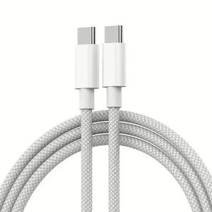 สายชาร์จข้อมูล USB Type-C กำลังไฟ 60W ความยาว 1 เมตร สำหรับสมาร์ทโฟน แอนดรอยด์ รถยนต์ แท็บเล็ต หูฟัง พาวเวอร์แบงค์ สมาร์ทวอทช์ พีซี  สายไนลอน แบบ C to C - Product Image 1