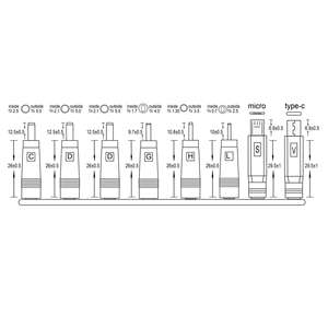 JUEGO UNIVERSAL HQ-Power de 8 ENCHUFES CC para ENCHUFE MACHO DE 2,1x5,5mm - Product Image 3