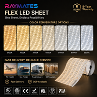 Rouleau de feuille LED de 10 m, lumineux, 2700K 3000K 4000K 5000K 6000K, feuille LED flexible pour rétroéclairage de bureaux, centres commerciaux, salles d'exposition
