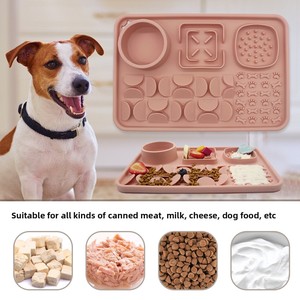 Tappetino Antiscivolo per Cani e Gatti in Silicone Alimentare Punto - Tappetino Multifunzionale Portatile Anti-Soffocamento per Nascondere il Cibo - Product Image 6