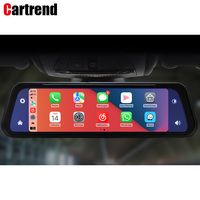 Caméra de tableau de bord avec enregistrement vidéo 1080P, navigation GPS, WiFi, enregistrement 24h/24, rétroviseur de voiture 9,66 pouces IPS, CarPlay, Android Auto, ADAS 4G
