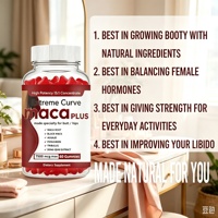 Fabricant Maca Plus Gummy pour l'augmentation et le raffermissement des fesses, des cuisses et des hanches, favorisant des courbes BBL, bonbons gélifiés