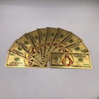 Billet de banque en plastique représentant Jésus, 1 million de dollars, feuille d'or 24 carats