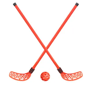 Popular kids plastic play durable floor hockey ball sticks toys