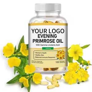 OEM/ODM บำรุงผิวให้เรียบเนียน ปรับสมดุลฮอร์โมน PMS น้ำมันอีฟนิ่งพริมโรส ซอฟต์เจลแคปซูล 100 แคปซูล/ขวด สำหรับผู้ใหญ่ ผลิตภัณฑ์จากธรรมชาติ - Product Image 1