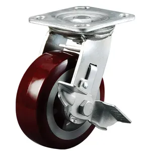 Industry pu heavy duty caster wheel 250-400Kg capacity for industrial machine ang gantry