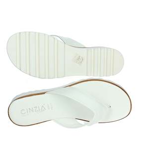 Infradito Morbide da Donna Cinzia Bianche IAF2664-811 Sandali con Plateau - Product Image 6