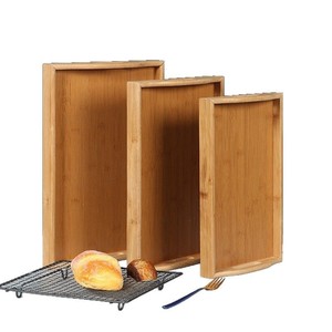 Bamboo and wood <b>tray</b>, Chinese tea <b>tray</b>, Japanese household water cup <b>tray</b>, rectangular wooden fruit plate, bread display <b>tray</b> - Product Image 5