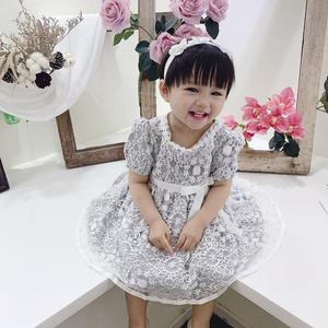 <span class=keywords><strong>Elegante</strong></span> morbido principessa vestiti per bambini vestito da sera da festa formale per bambini grigio scheggia per <span class=keywords><strong>abbigliamento</strong></span> per ragazze - Product Image 6