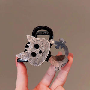 Nouvelle Pince à Cheveux Chat de Dessin Animé, Motif Animal Mignon et Amusant, Rayé, pour Chatons, Pince Crabe, Pince Requin, Accessoires pour Cheveux pour Femmes - Product Image 3