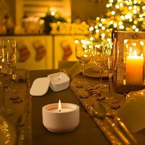 แม่พิมพ์โถเทียนเรซิ่นมีฝาปิด2ชิ้นสำหรับทำเทียนซีเมนต์ปูนปลาสเตอร์อุปกรณ์ศิลปะคอนกรีต - Product Image 4