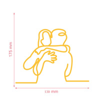Abstrakte Linienkunst Acryl Wiederverwendbare Umweltfreundliche Unisex Geburtstagstorten-Deko Made in China Minimalistische Frauen-Dekorationen Zubehör