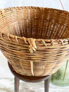 Panier de rangement vintage en bambou fait main du Vietnam, panier à plantes en osier asiatique avec poignées – Fournisseur - Product Image 5