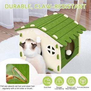 Venta al por mayor de fábrica, jaulas de fieltro DIY simples y semicerradas, casas nido de cama suave para decoración <span class=keywords><strong>del</strong></span> hogar - Product Image 5